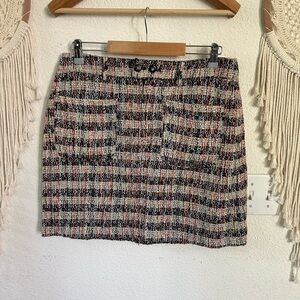 Scotch & soda colorful tweed mini skirt large NEW